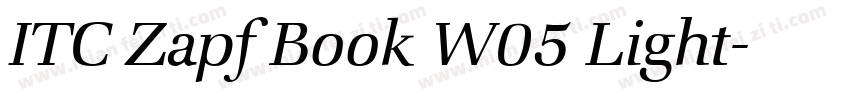ITC Zapf Book W05 Light字体转换